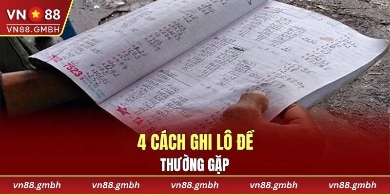 4 cách ghi lô đề thường gặp tại VN88